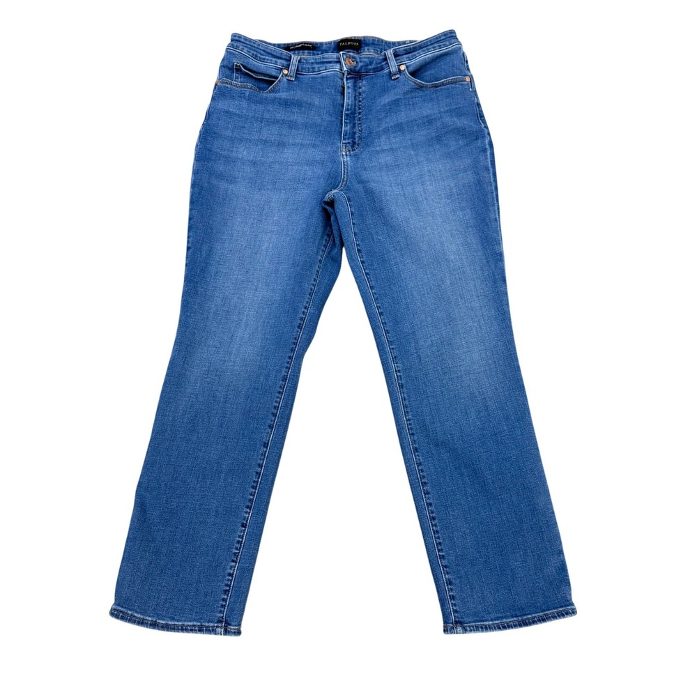Talbots Womens 14P Straight Leg Jeans Medium Wash Blue Denim Petite‎ 14 P